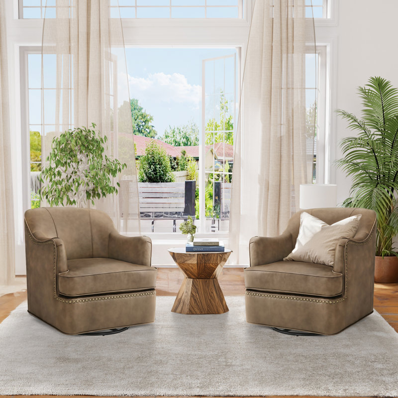 Fauteuil demi-tonneau Whitlock, Brun grisâtre