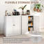 34" H Durable Metal Pantry Cabinet With 2 Doors - Multi-Use for Kitchen, Living Room, Bedroom