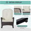 Chaise berçante d'extérieur en osier avec siège large Outsunny