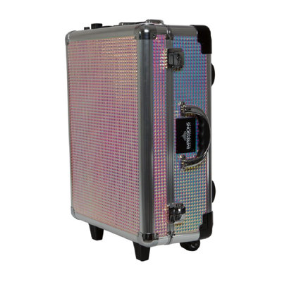 Slaycase XL Vanity Travel Train Case with LED Bulb Makeup Organizer Bag Including USB, Dimmer Switch