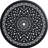 34.83-Inch Cast Aluminum Patio Dining Table With Black Frame And Umbrella Hole - Rust , , Space, Comfortable 34.83" In To Wear Tear,