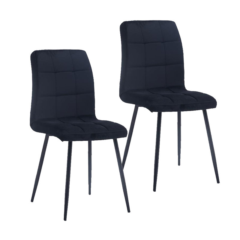 Coffield 50cm H Upholstered Side Chair, Black