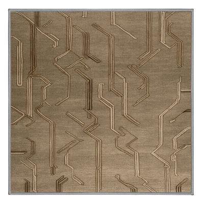 Machine Washable Art Deco Brown Area Rug