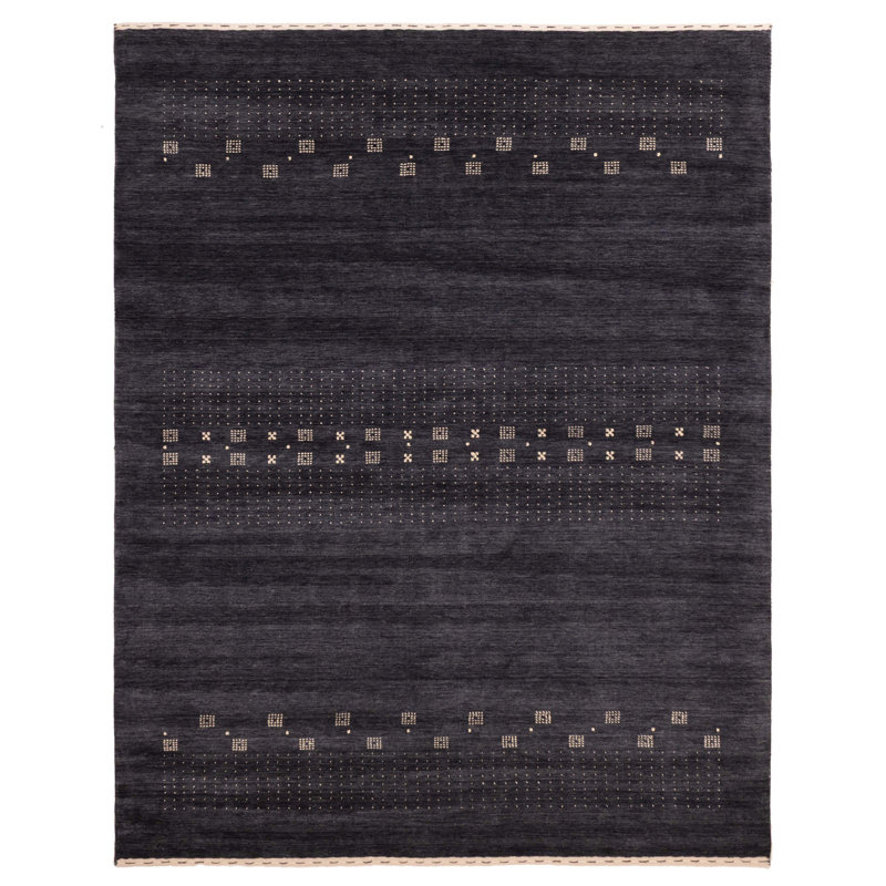 Indo Gabbeh Charcoal Rug 8'1" x 9'10"