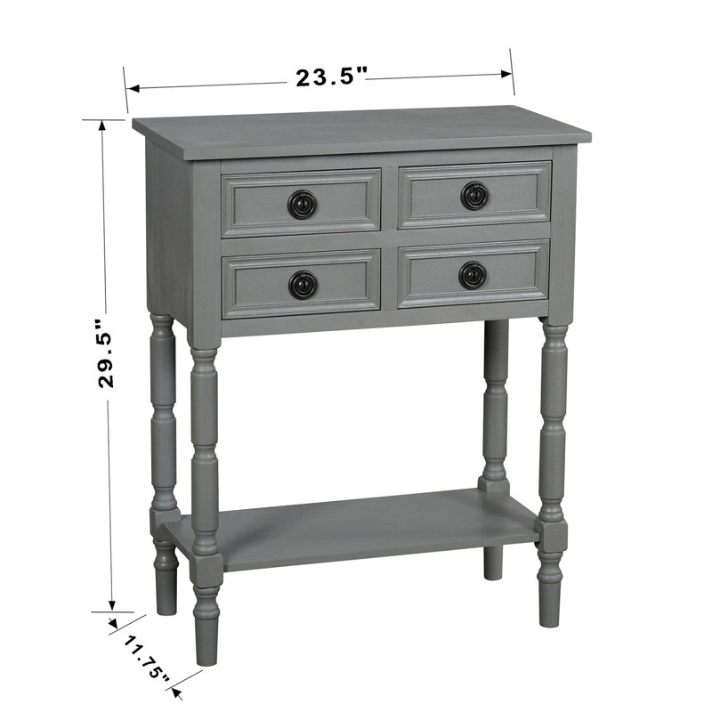 Despena 23.5'' Console Table, Carbon Grey