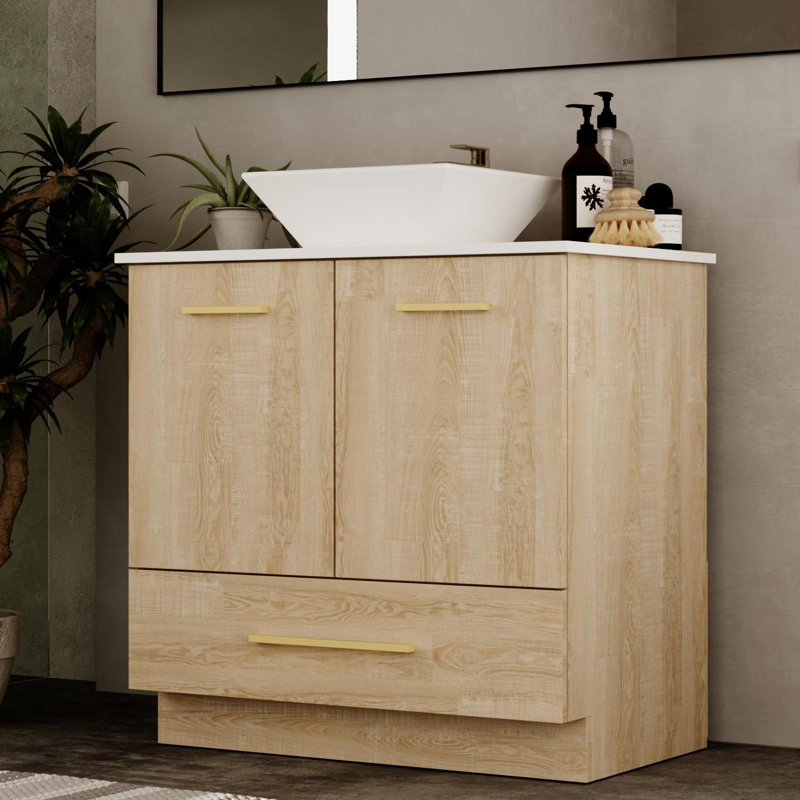 Miavictoria 29" Single Bathroom Vanity With Ceramic Sink