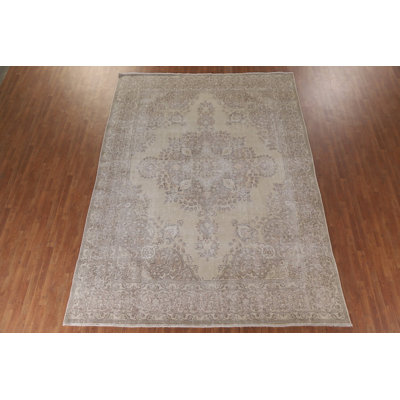 Distressed Wool Traditional Area Rug 9x13