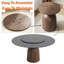 Table de salle à manger gris brouillard avec plateau tournant amovible-1422956782