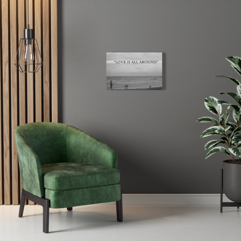 Love Is All Around - Wrapped Canvas Print, 28cm H x 36cm W
