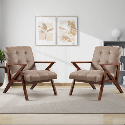 Upholstered Microfiber / Microsuede Armchair