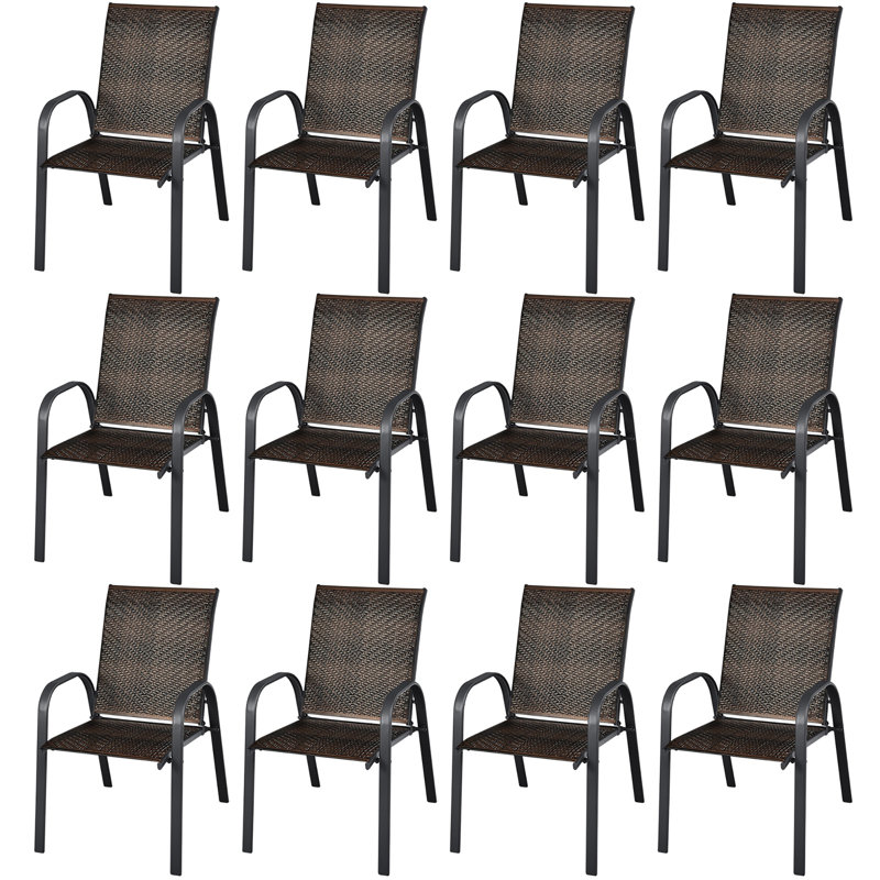 Fauteuil de salle à manger Costway, Brun / brun foncé