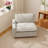Upholstered Modern Linen Fabric Power One-Armed Chair-385199551