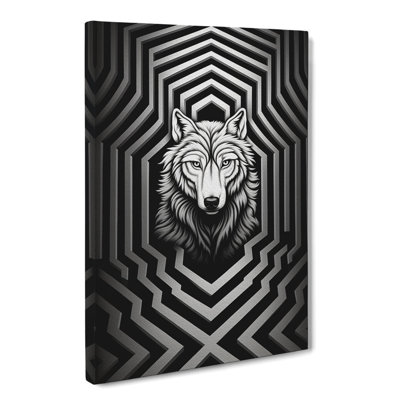 Wolf Op No.2 - Wrapped Canvas, 76cm H x 50cm W x 3cm D