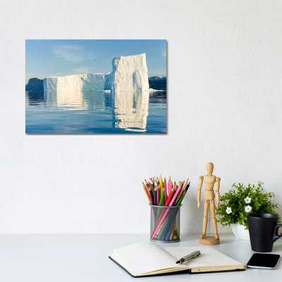 Icebergs In The Uummannaq Fjord System, Northwest Greenland, Denmark by Martin Zwick - Wrapped Canvas Print