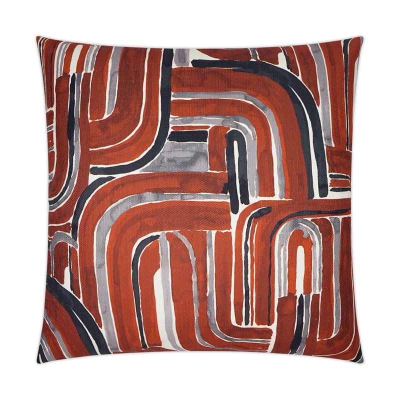 Bender Pillow Cover & Insert, Cinnabar, Square 24"