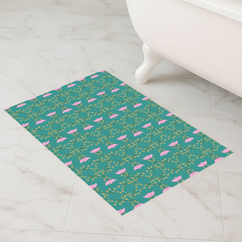 Tapis de bain Anjelica, Simple - L 34 po x l 21 po, Bleu sarcelle