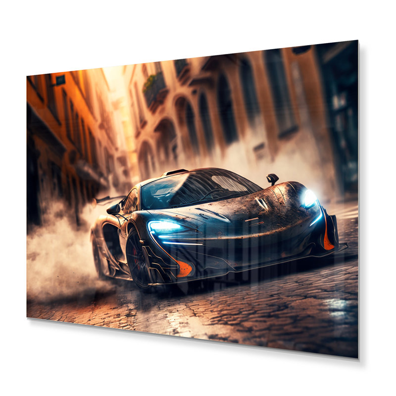 Décoration murale Futuristic Bugatti, H 30 po x l 40 po x P 1 po
