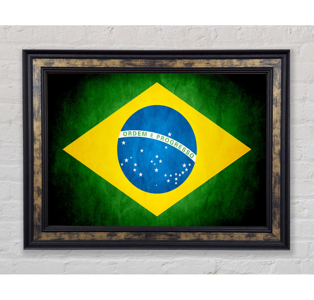 Brasilianische Flagge - Druck