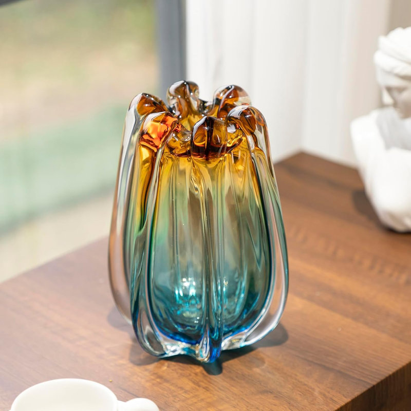 Vase en verre soufflé à la main