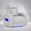 Fauteuil inclinable électrique Julian Silver avec appui-tête réglable et éclairage à DEL pour plus de confort et de commodité