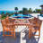 Abelia 4 - Person Eucalyptus Solid Wood Patio Dining Set Umbrella Hole Included Rectangular Table