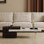 With Wood Storage Cabinet Retractable Square & Rectangular Coffee Table
