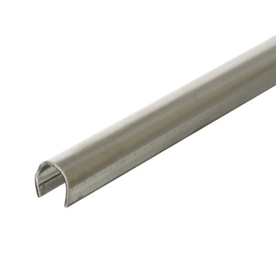 Prime-Line Sliding Door Repair Track  Repair Worn or Damaged Sliding Glass Door Aluminum Tracks and Horizontal Sliding Window Tracks, 1/4 x 8, Stainless Steel (Single Pack)