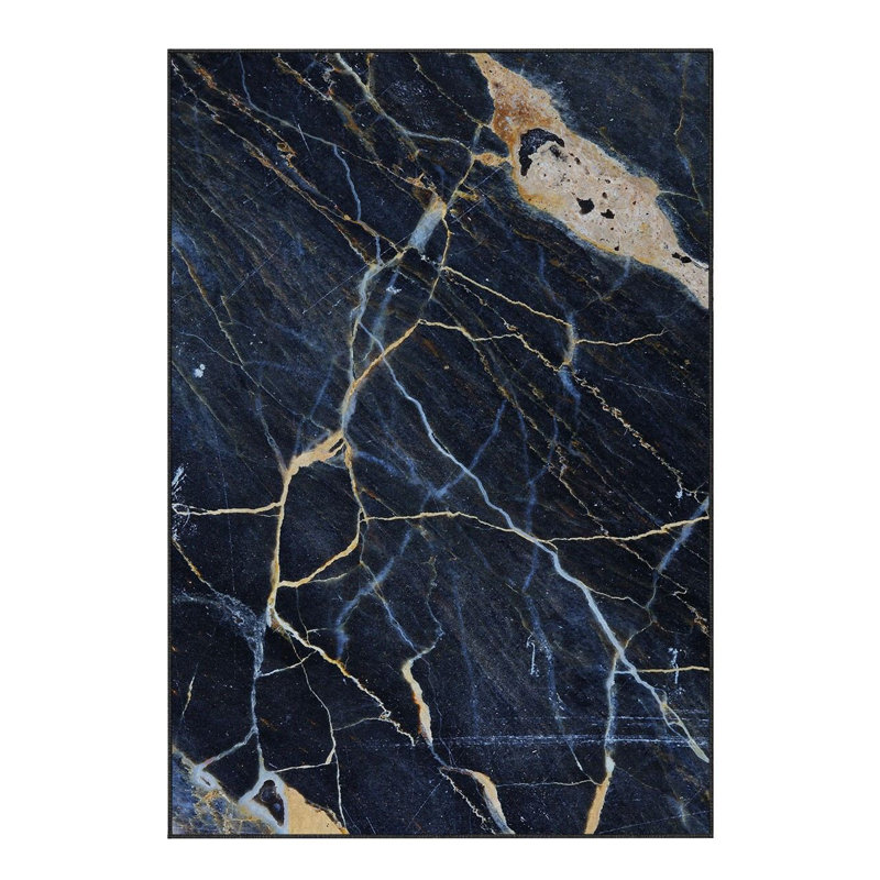 Premium Woven Carpet, 4 ft x 6 ft, 100% Polyester, 740 g/m² | Non-Slip Felt Dot Underside, Machine Washable at 86°F, Low Pile Height: 0.2 in | Digital Print Design, Easy to Clean & Maintain, Ideal for Living Room & Office