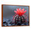 Cactus rouge et vert, gouttes de pluie, art mural cactus floral