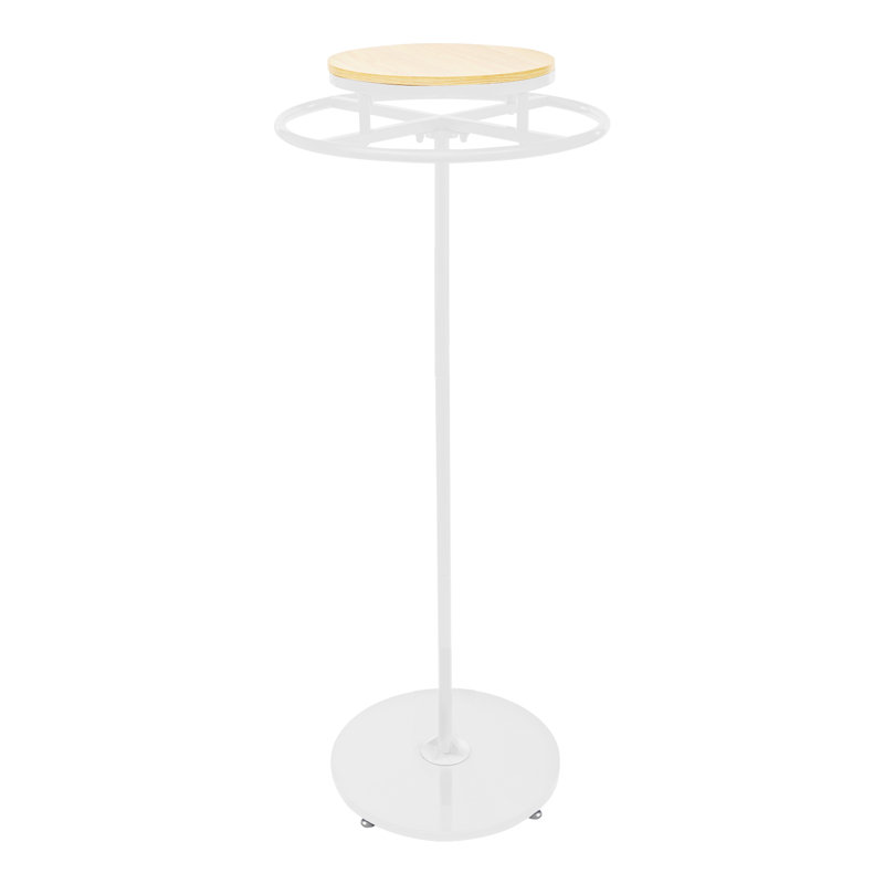 Portant 23,6 po, Blanc / bois naturel
