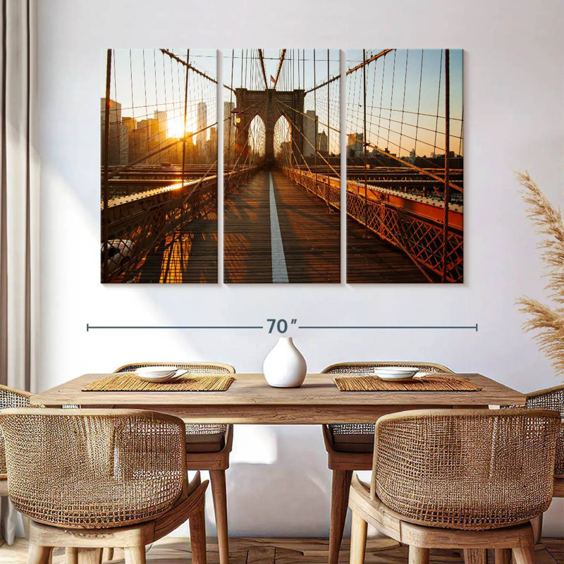 Radiant Brooklyn Bridge, H 42 po x l 65 po