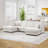 120.47'' Wide Modern Corduroy Sectional Sofa With Ottomans And Two Pillows-644180384