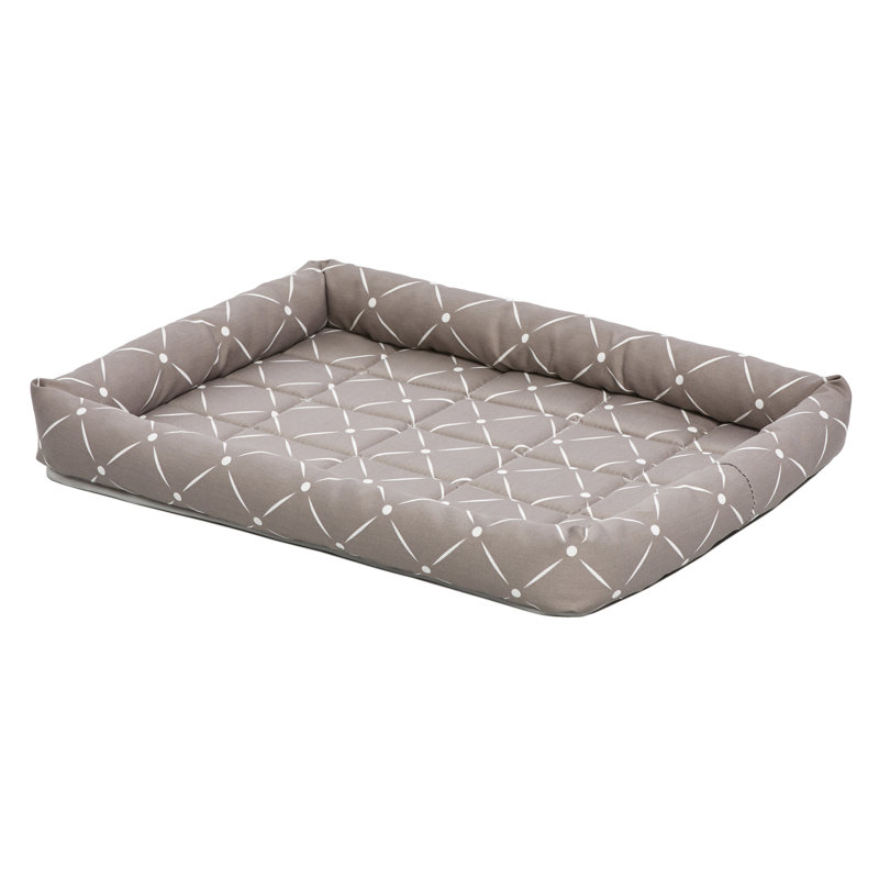 Lit pour animal de compagnie avec traversin QuietTime Couture, l 29,75 po x p 21 po x H 4,75 po, Champignon