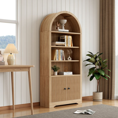 70.08"H Arched Storage Bookcase