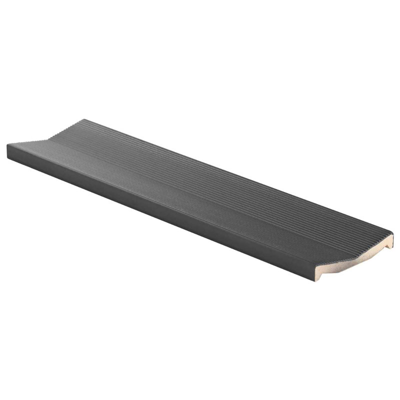 Kinzie 4x16 Concave 3D Matte Ceramic Tile, Charcoal