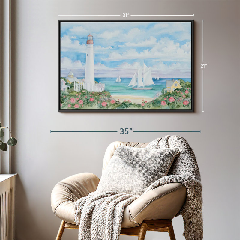 " Ocean View Lighthouse ", 21" H x 31" W