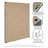 Kate and Laurel Framed Fabric Pinboard Neutral Weave Printed Linen Traditional Bulletin Board for Use as a Vision Board or Wall Organization