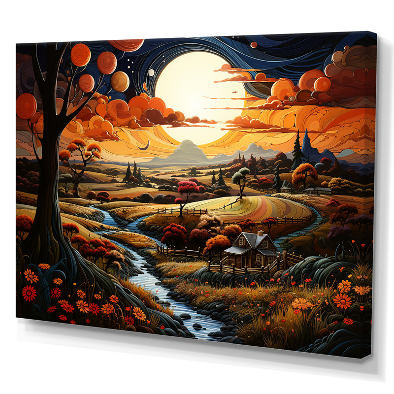 «Whimsical Magical Fields I», reproduction sur toile, Toile tendue, H 34 po x l 44 po x P 1,5 po