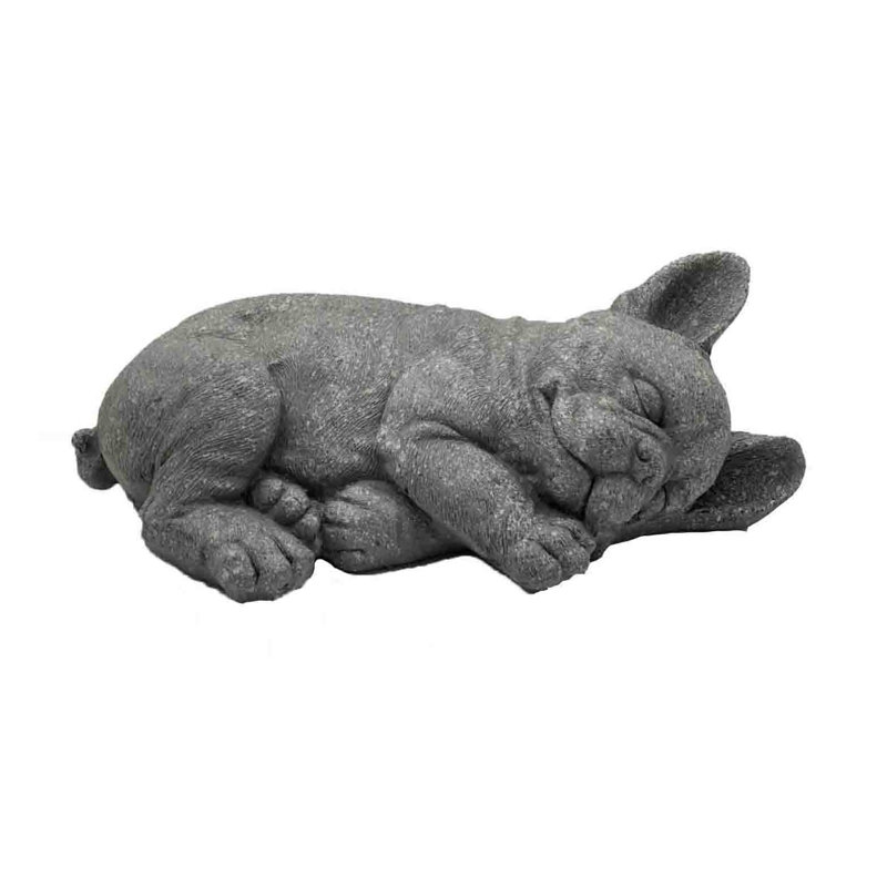 Statue d'extérieur 7 po Peaceful Sleeping Dog