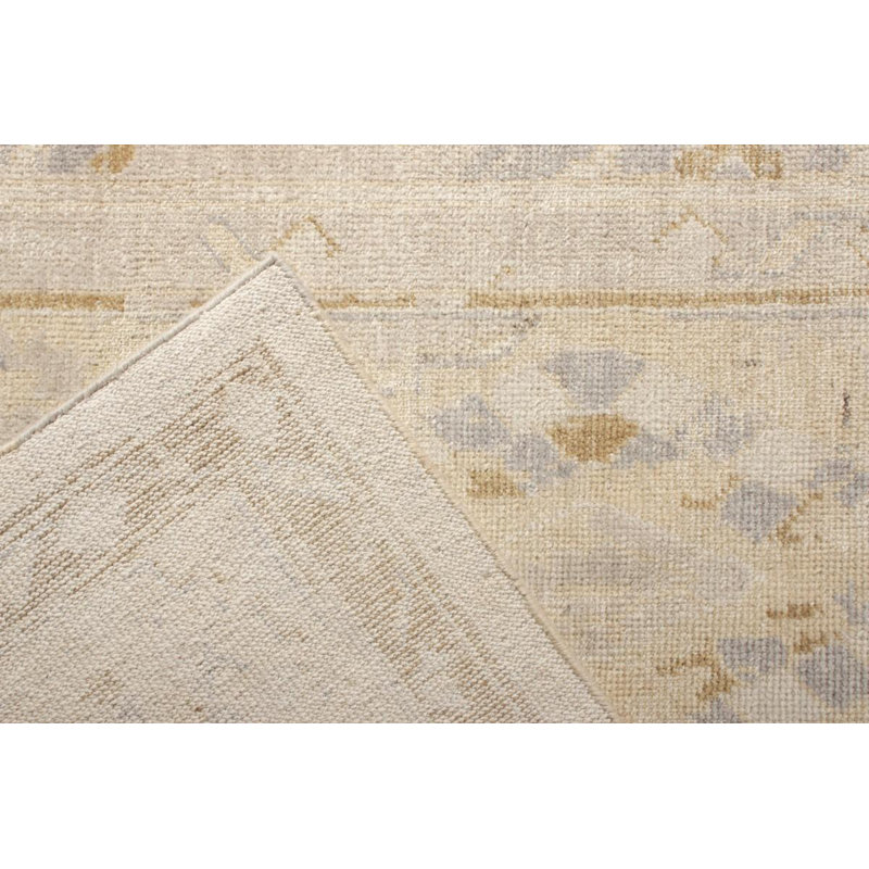 Distressed Homage Hand Knotted Wool Geometric Area Rug, Rectangle 15' x 24'