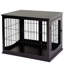 Décoration décorative pour chiot, petite table de bout pour cage de chien avec porte verrouillable, deux entrées pour l'intérieur et cage de fabrication en fil métallique