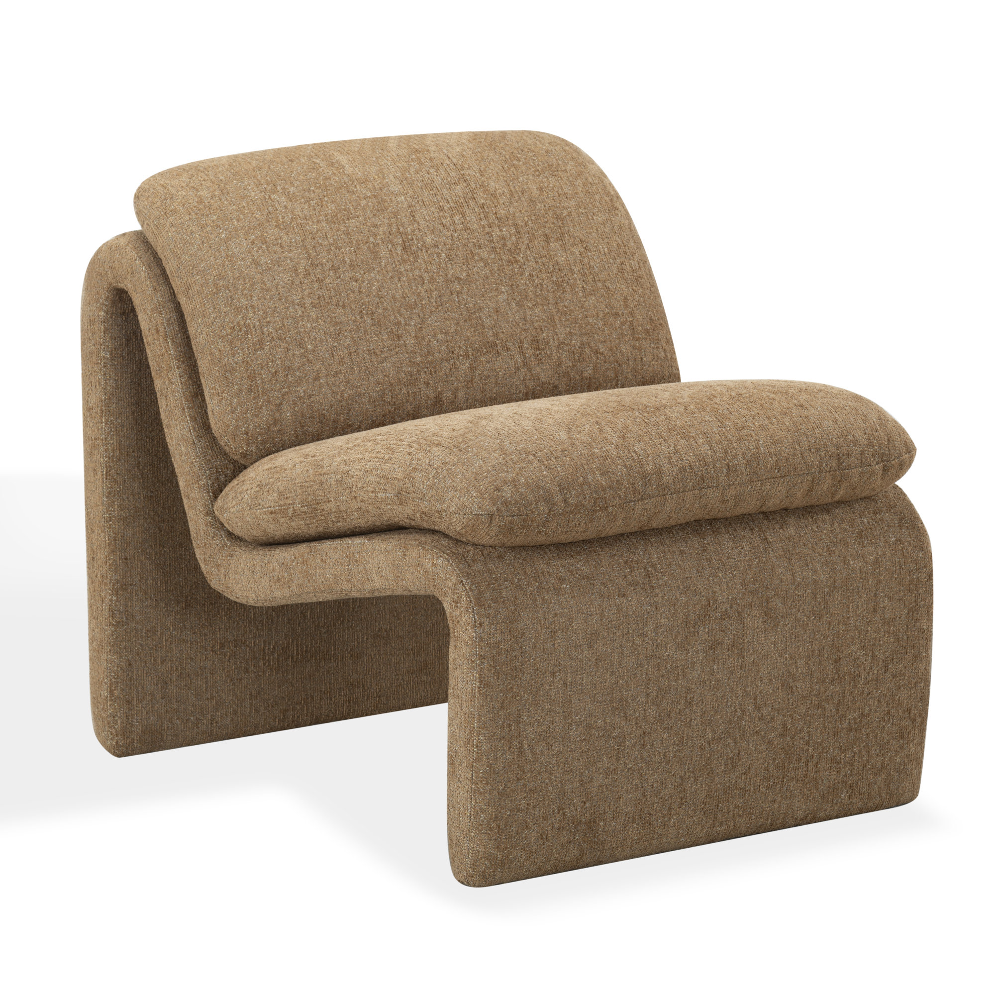 Piara Upholstered Accent Chair, Light Brown
