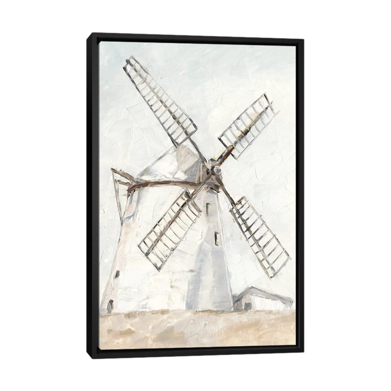 «European Windmill II» par Ethan Harper - reproduction d'art, H 40 po x l 26 po x P 1,5 po, Pas de tapis