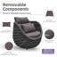 Méridienne d'extérieur avec cadre en aluminium et corde en polyester enduit de PVC Pingel-1437670116-1412889849