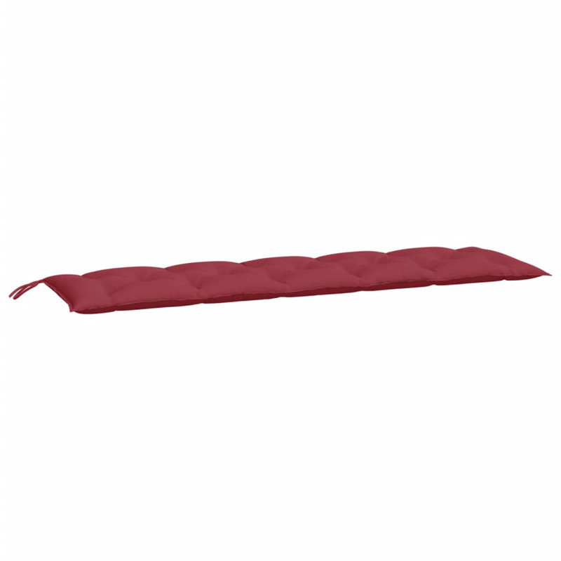 Coussin de siège d'extérieur, 70,9 po x 19,7 po, Vin rouge