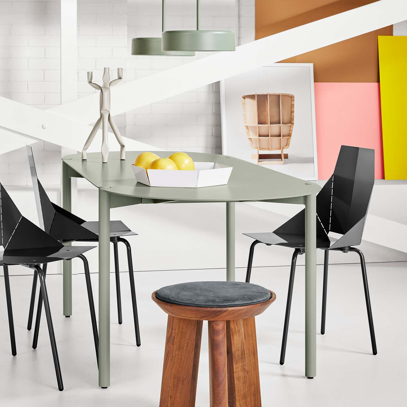 Comeuppance 82'' Outdoor Dining Table, Gray Green