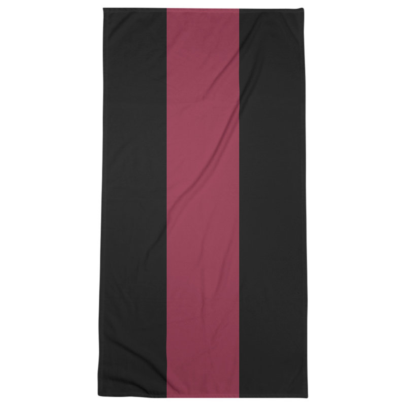 Microfiber Bath Towel, Atlanta Throwback Football Black/Red
