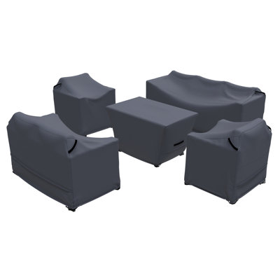 Alturas Standalone Outdoor Furniture Covers For 5 Piece Seating Group With Cushions