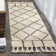 Aderonke Hand Tufted Wool/Cotton Geometric Rug in Ivory/Brown