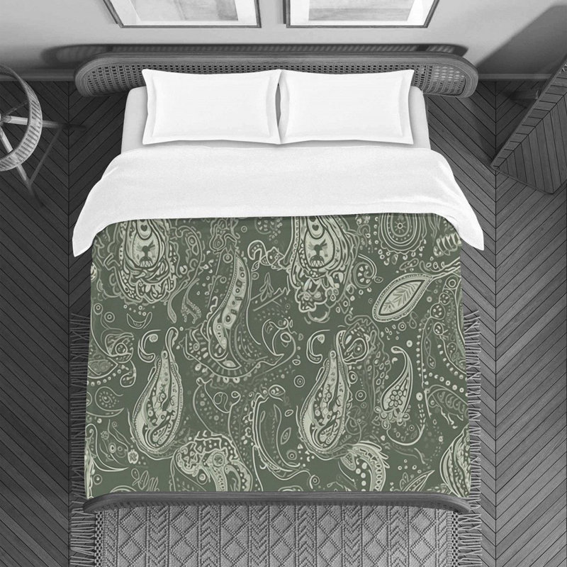 Paisley Bedding, Queen Duvet Cover